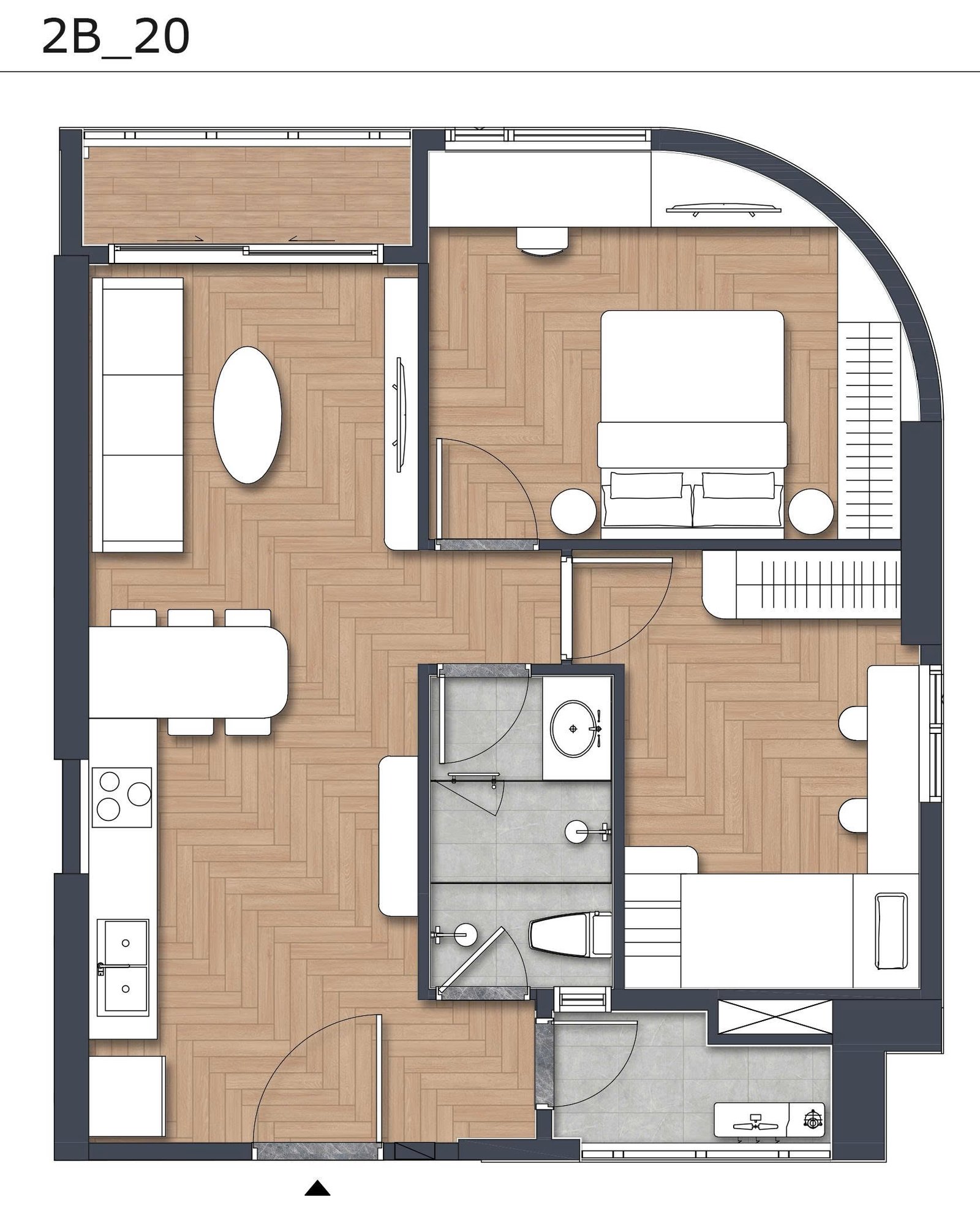 Căn Hộ 2PN Green Skyline